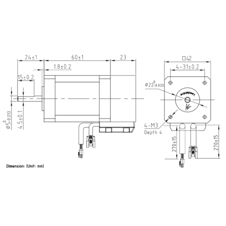 Easy Servo Motor Leadshine 0,8Nm CS M21708 - Tech Makers