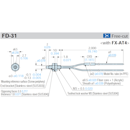 Sensor de Fibra Ótica Panasonic FD-31 | Tech Makers